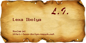 Lexa Ibolya névjegykártya